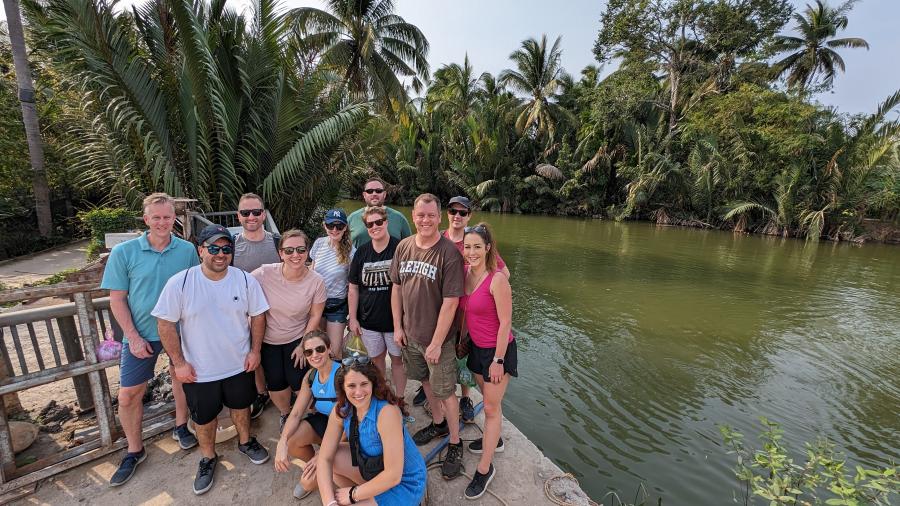 A few Vietnam tour participants on a day-trip to the Mekong Delta. 