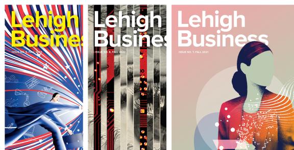 last 3 covers of Lehigh Business magazine